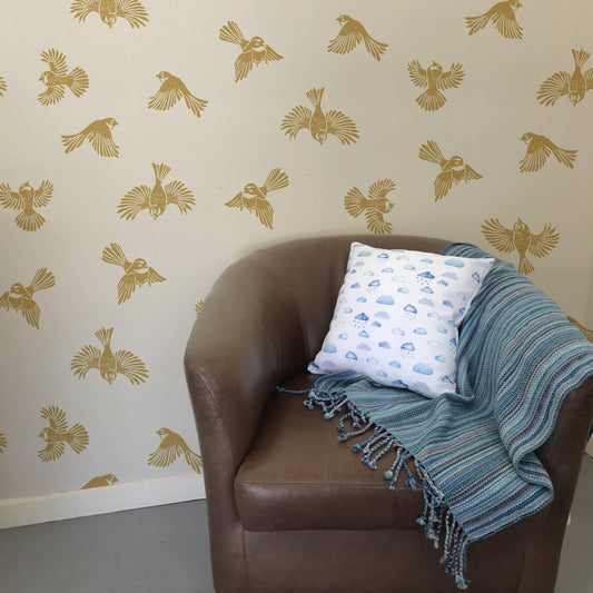 Bird Wallpaper - Mustard