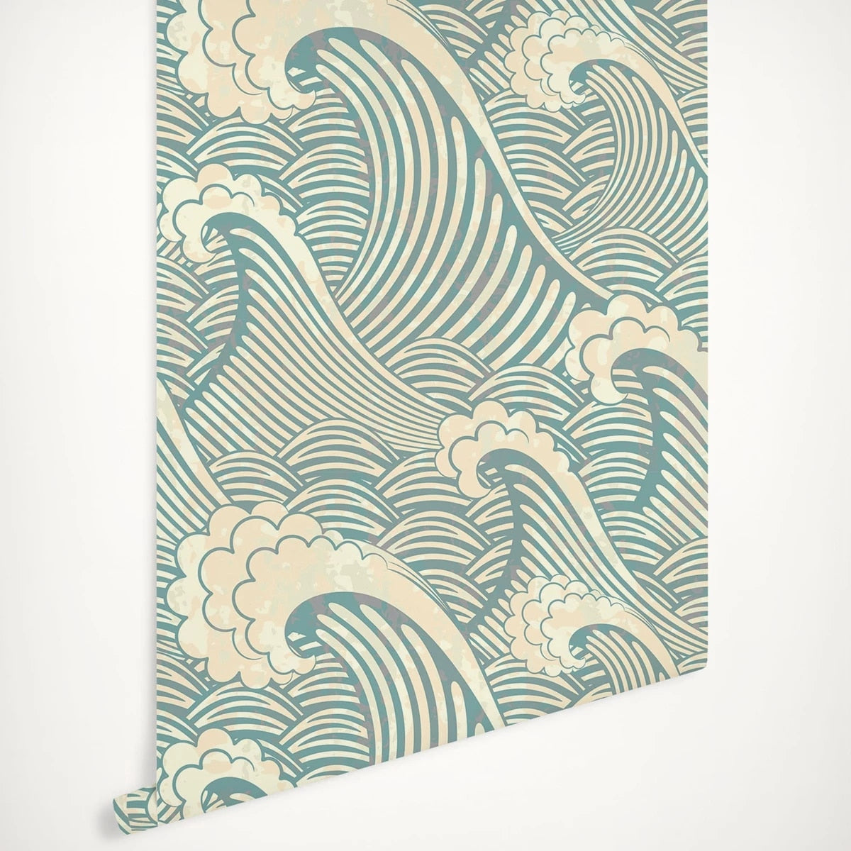 Sample - Kanagawa Wave Wallpaper - Aqua Blue