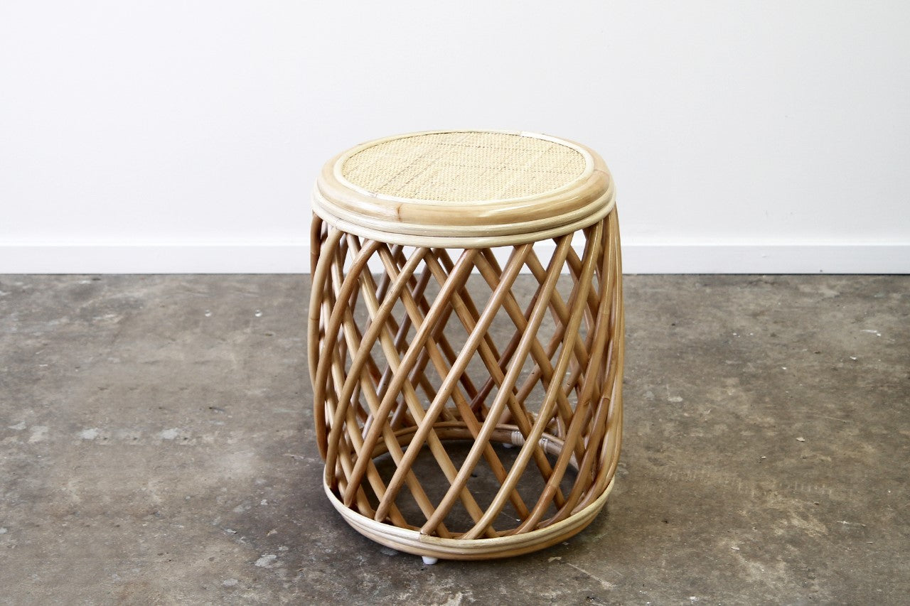 Galaxy Barrel Cane Side Table SALE - PICK UP ONLY