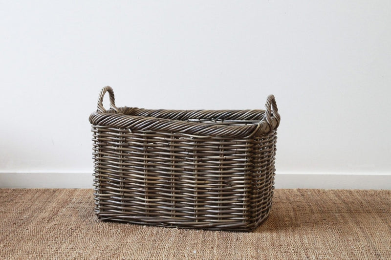 Medium Cane Basket - Grey