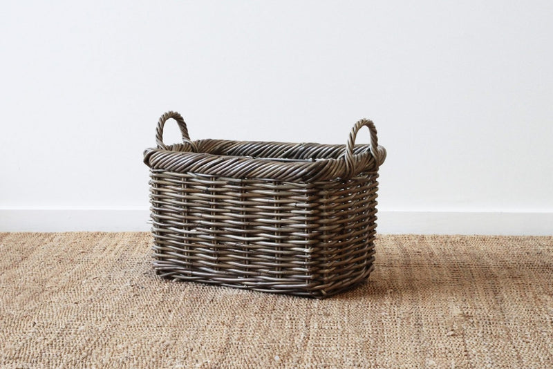 Small Cane Basket - Grey