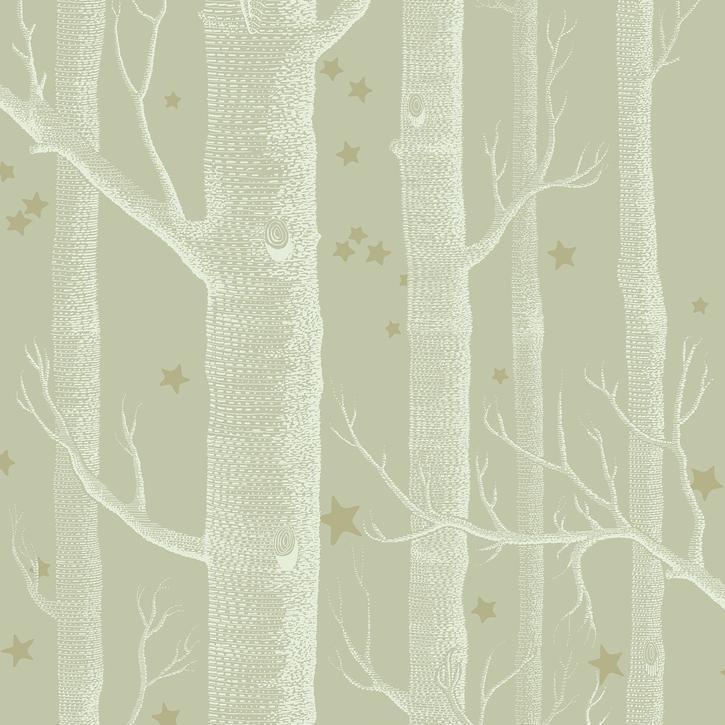 Woods and Stars Wallpaper - Linen