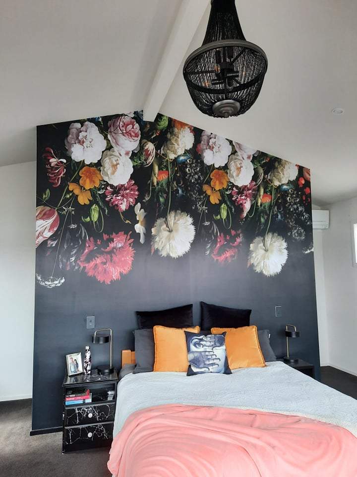 Murals on raked or sloping ceilings