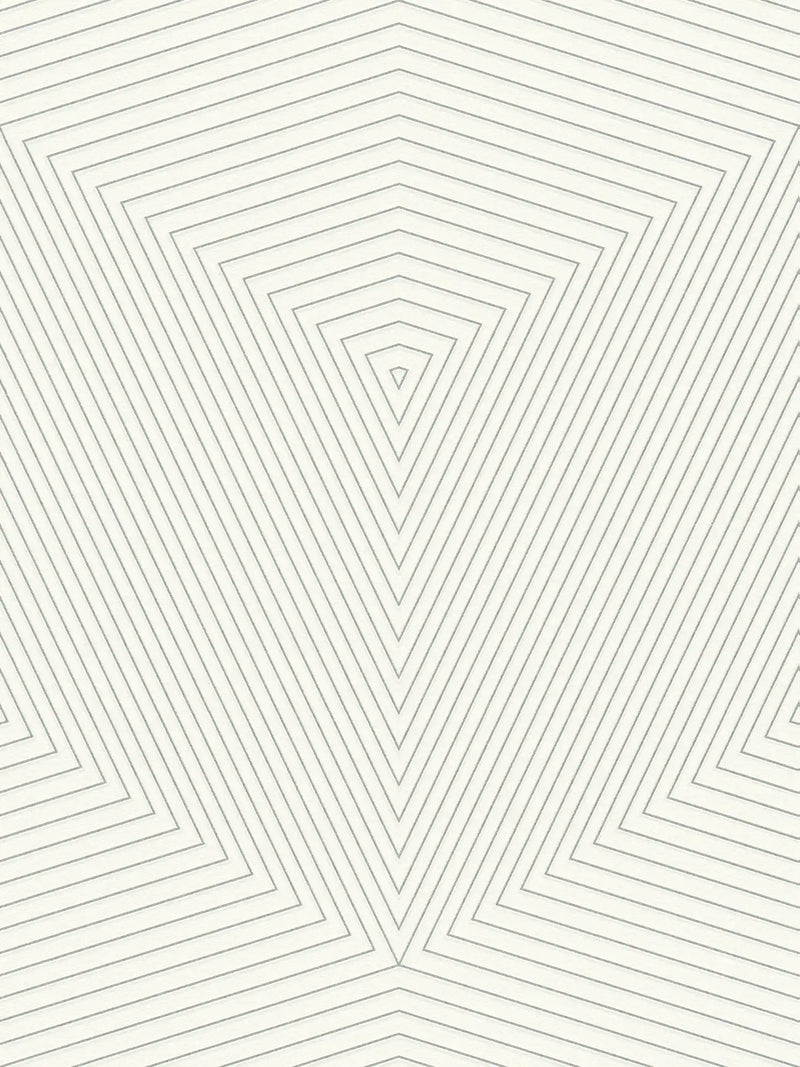 Geometric Paris Wallpaper - Silver/White