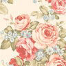 Rose Bouquet Wallpaper - Cream