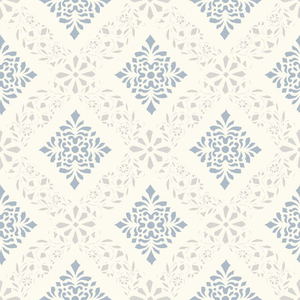 Sample - Dellen Wallpaper - Blue/Grey