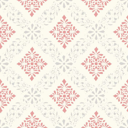 Dellen Wallpaper - Red/Grey