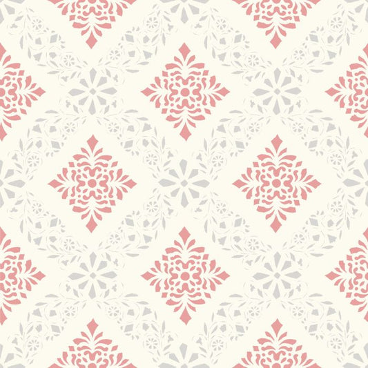Dellen Wallpaper - Red/Grey