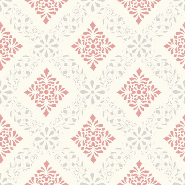 Dellen Wallpaper - Red/Grey