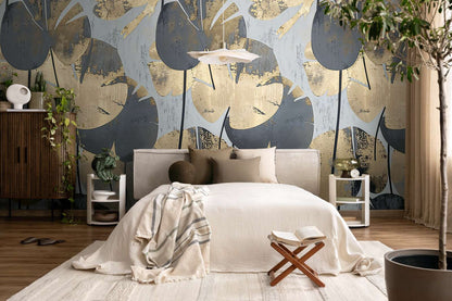 The Wall 4 - Hybrid Wallpaper Mural - Glamour Leaf