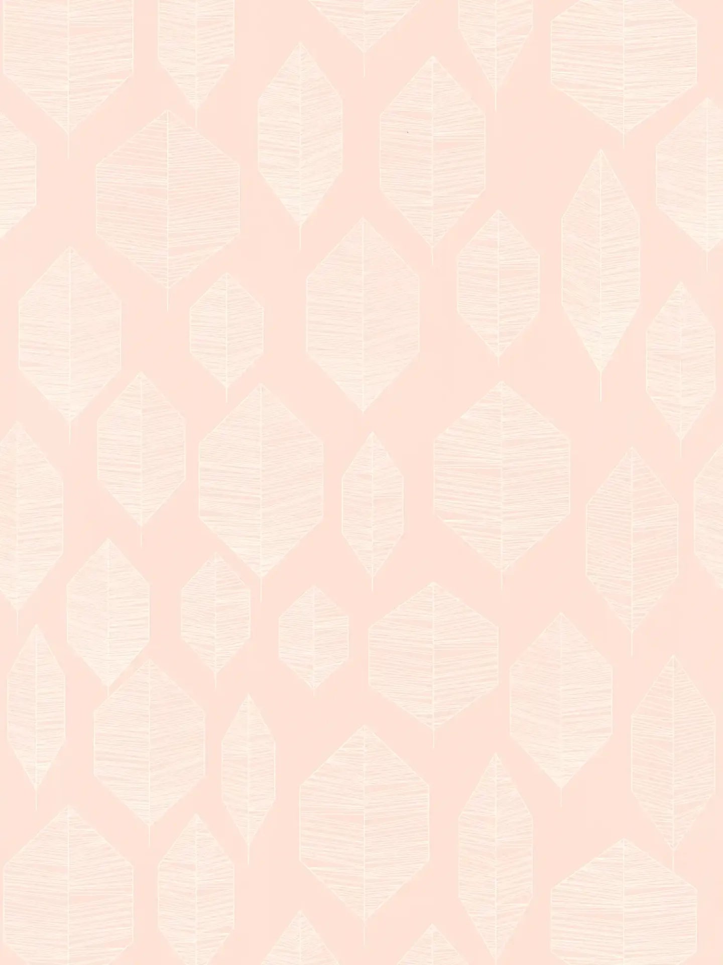 Geo Leaf Vinyl Wallpaper - Peach - Due in January 2027