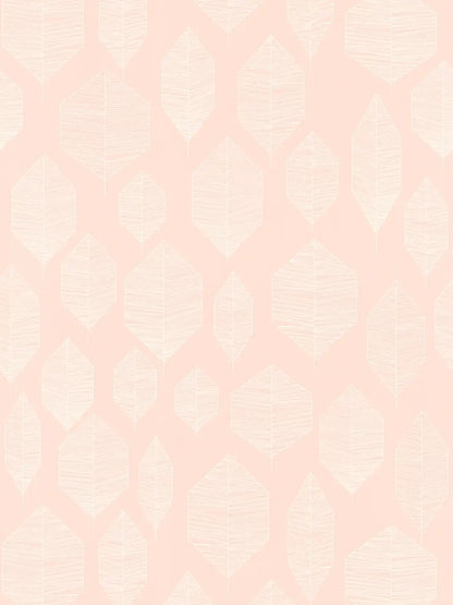 Geo Leaf Vinyl Wallpaper - Peach - Due in January 2027