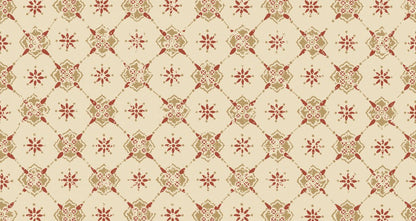 Karolina Wallpaper - Red/Cream