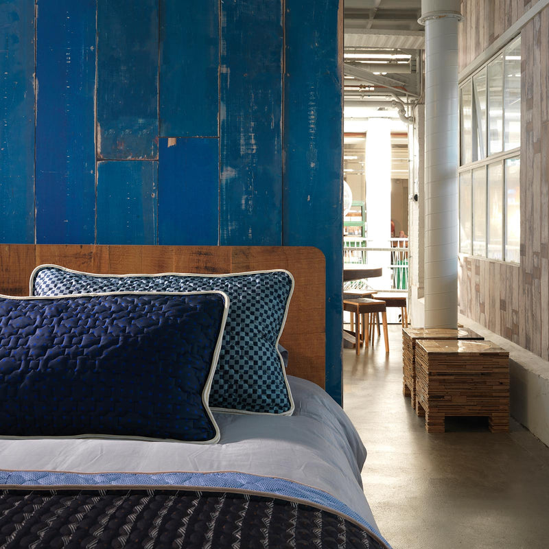 Sample - Piet Hein Eek 'Scrapwood Series' Wallpaper  - Blue Scrapwood - PHM36