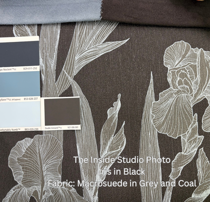 Iris - Floral Daniel Hechter Wallpaper - Black