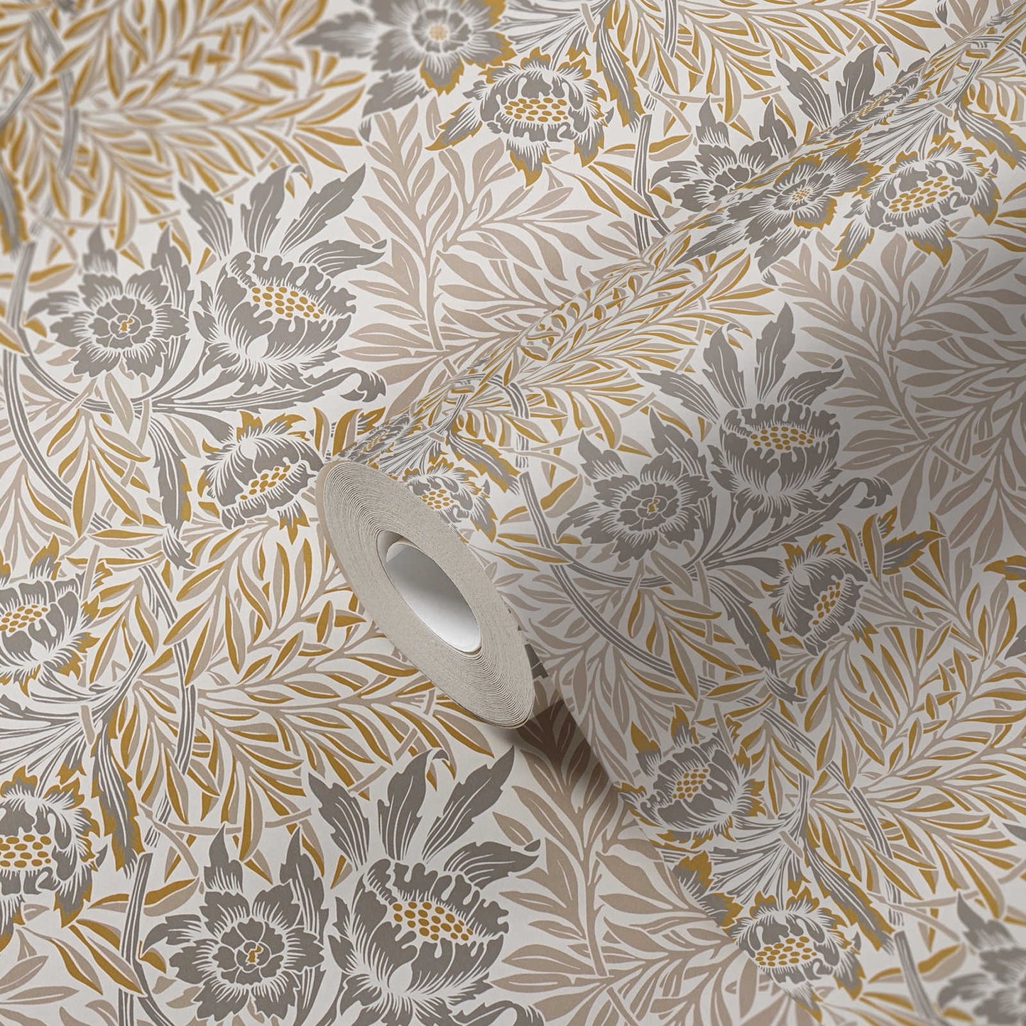 Baroque Floral Wallpaper - Sand