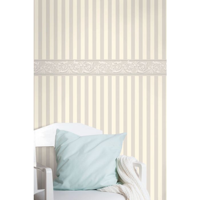 Spencer Stripes Wallpaper - Grey - Discontinuing.