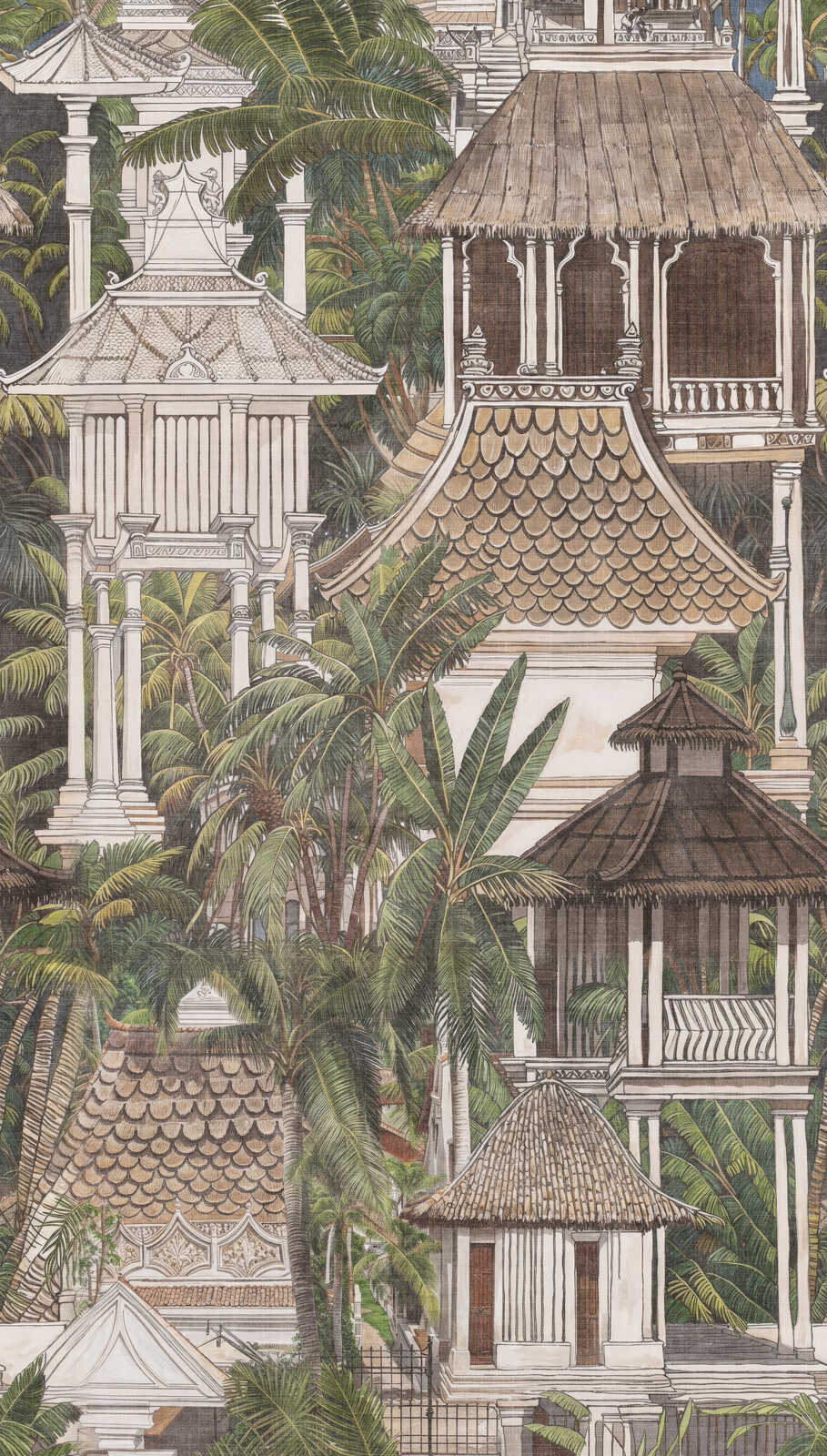 The Wall 4 - Hybrid Wallpaper Mural - Hot Spots - Pagoda