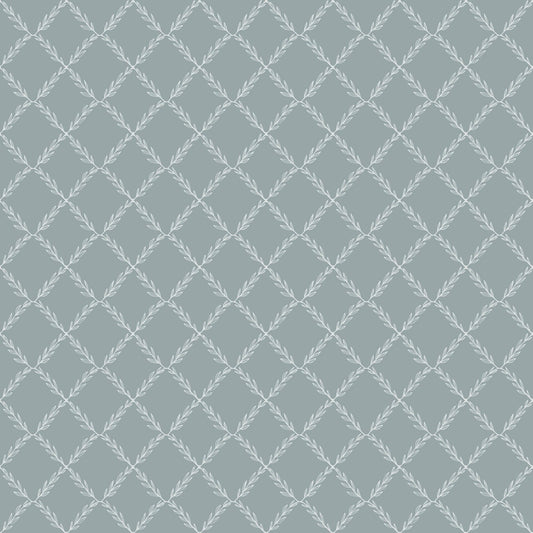 Vide - Leafy Geo Wallpaper - Blue