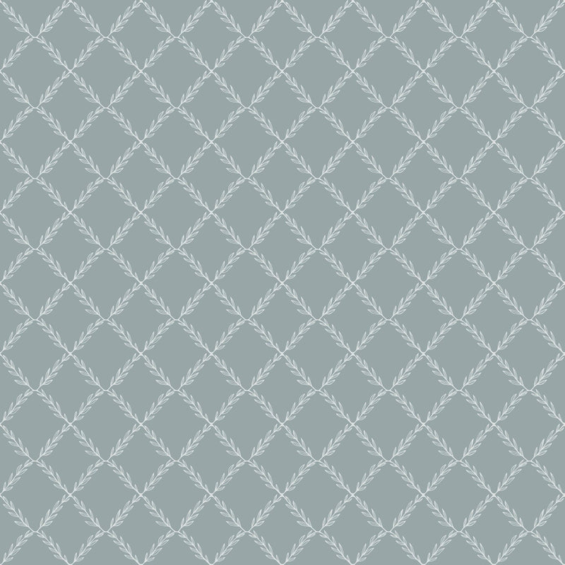 Vide - Leafy Geo Wallpaper - Blue