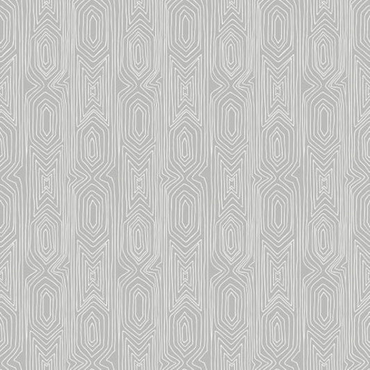 Linjelek Geometric Wallpaper - Grey