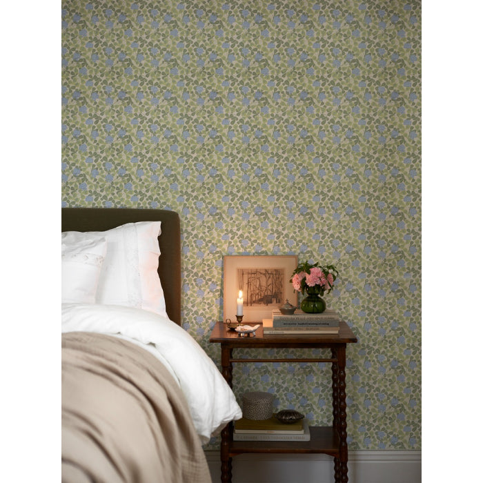 Klover Floral Wallpaper - Blue