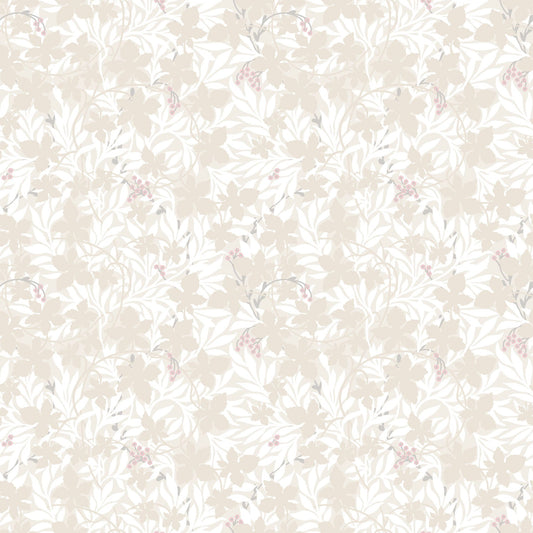 Vinbarsblad Wallpaper - Beige - Discontinuing