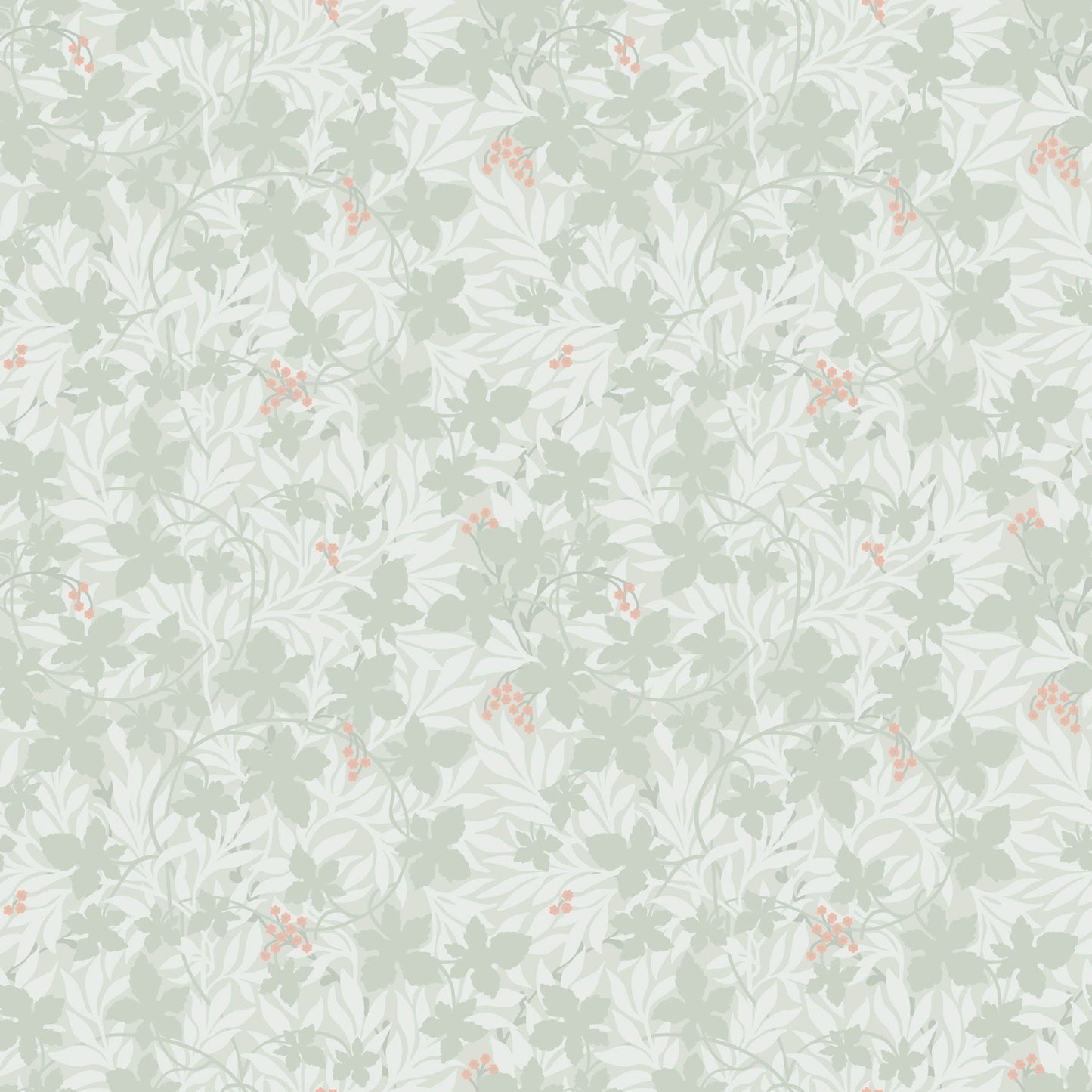 Vinbarsblad Wallpaper - Green - Discontinuing