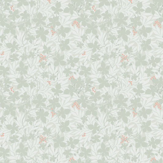 Vinbarsblad Wallpaper - Green - Discontinuing