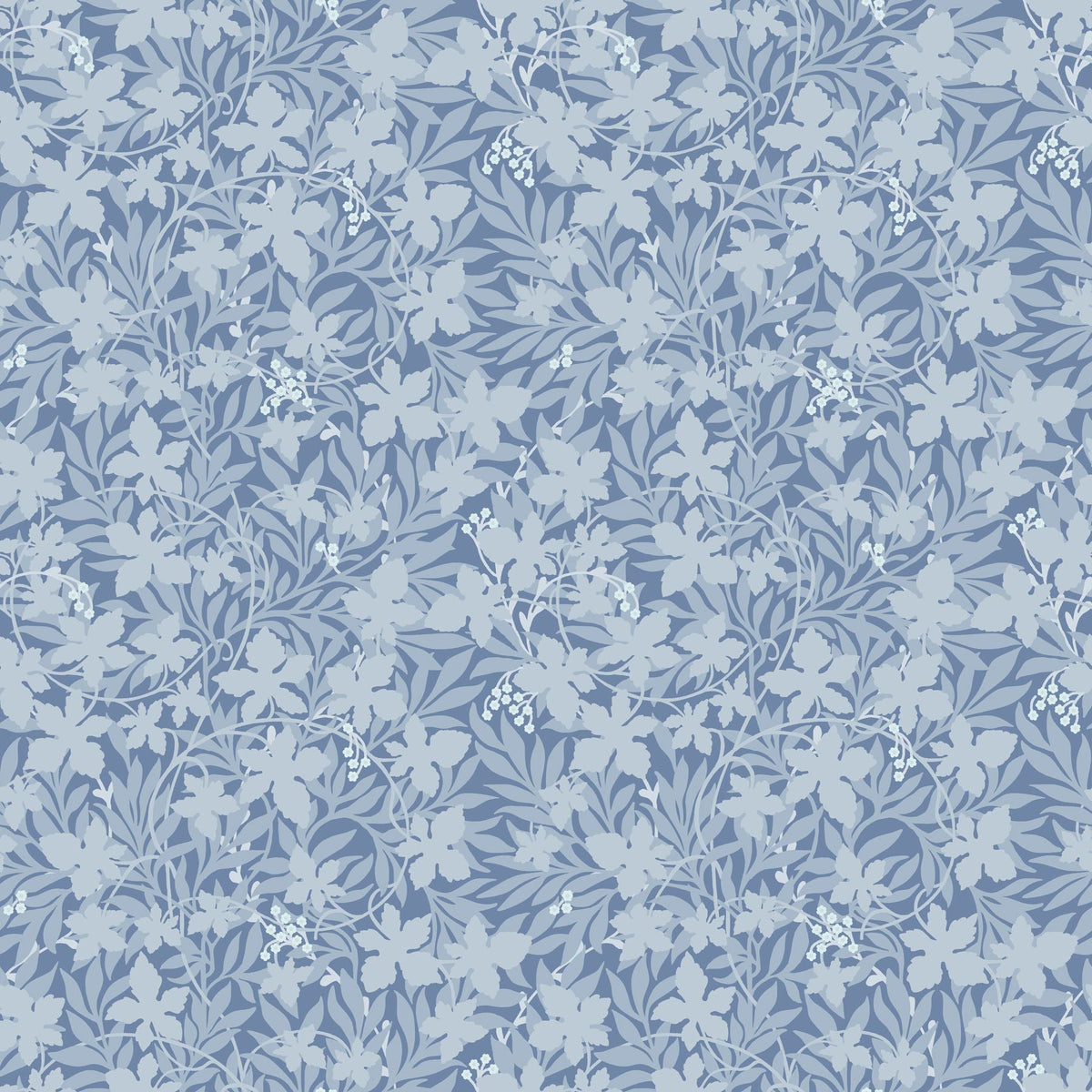 Sample - Vinbarsblad Wallpaper - Blue