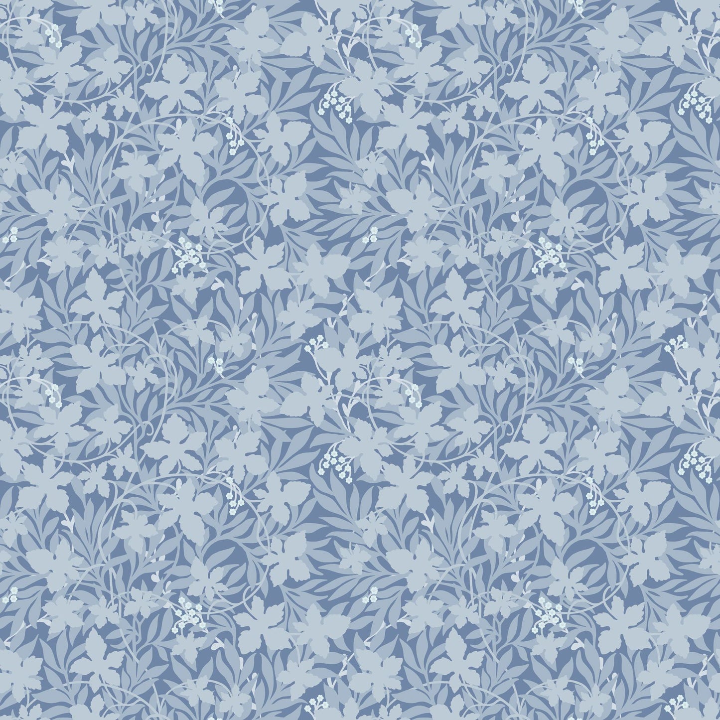 Vinbarsblad Wallpaper - Blue - Discontinuing