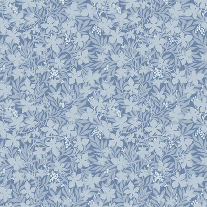 Vinbarsblad Wallpaper - Blue - Discontinuing
