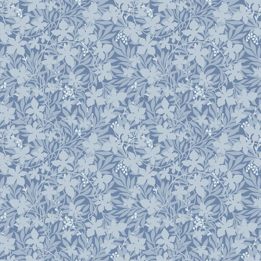 Vinbarsblad Wallpaper - Blue - Discontinuing