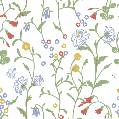 Midsommar Wallpaper - White - Discontinuing - 21 Rolls Left