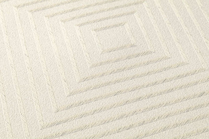 Metropolitan Grid - Abstract Vinyl Wallpaper - Cream