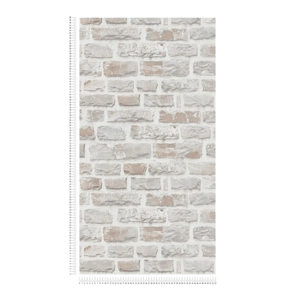 Classic Brickstone - Natural Wallpaper - Grey