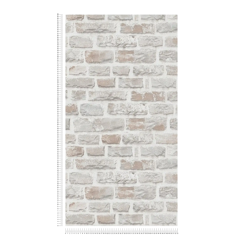 Classic Brickstone - Natural Wallpaper - Grey