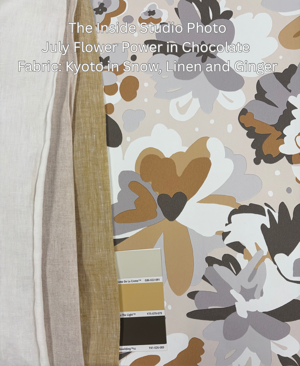 July Flower Power Wallpaper - Chocolate - Discontinuing