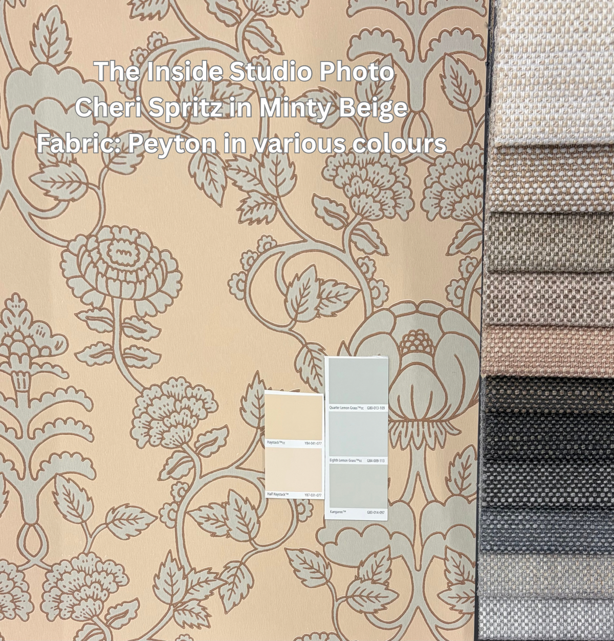 Cheri Spritz Wallpaper - Minty Breeze Beige
