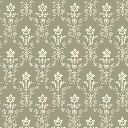 Hudiksvalls Floral Wallpaper - Green