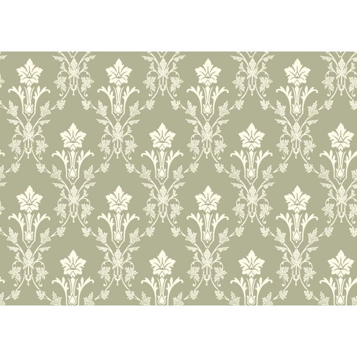 Sample - Floral Hughes Wallpaper - Green