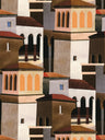 Piazza Architectural Vinyl Wallpaper – Terracotta