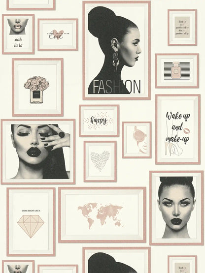 Fashion Wallpaper - Pink - Discontinuing