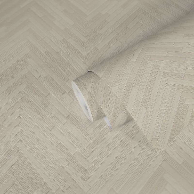 Versace Parquet Wallpaper - Creme/Beige