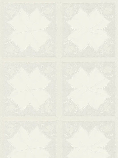 Paisley Block Heavy Weight Wallpaper  - White