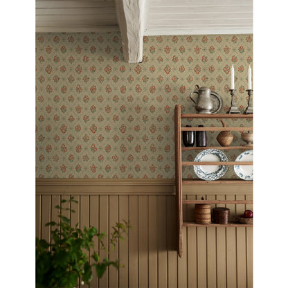 Lovisa Wallpaper - Beige Red