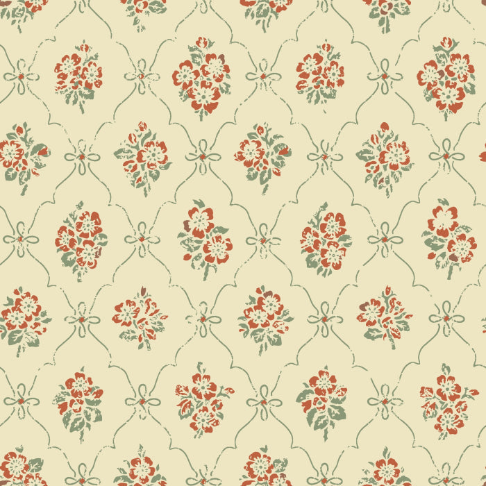 Sample - Lovisa Wallpaper - Beige Red