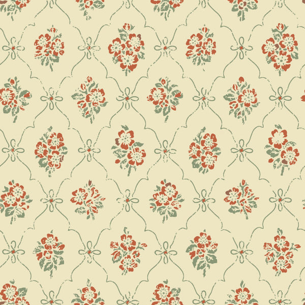 Sample - Lovisa Wallpaper - Beige Red