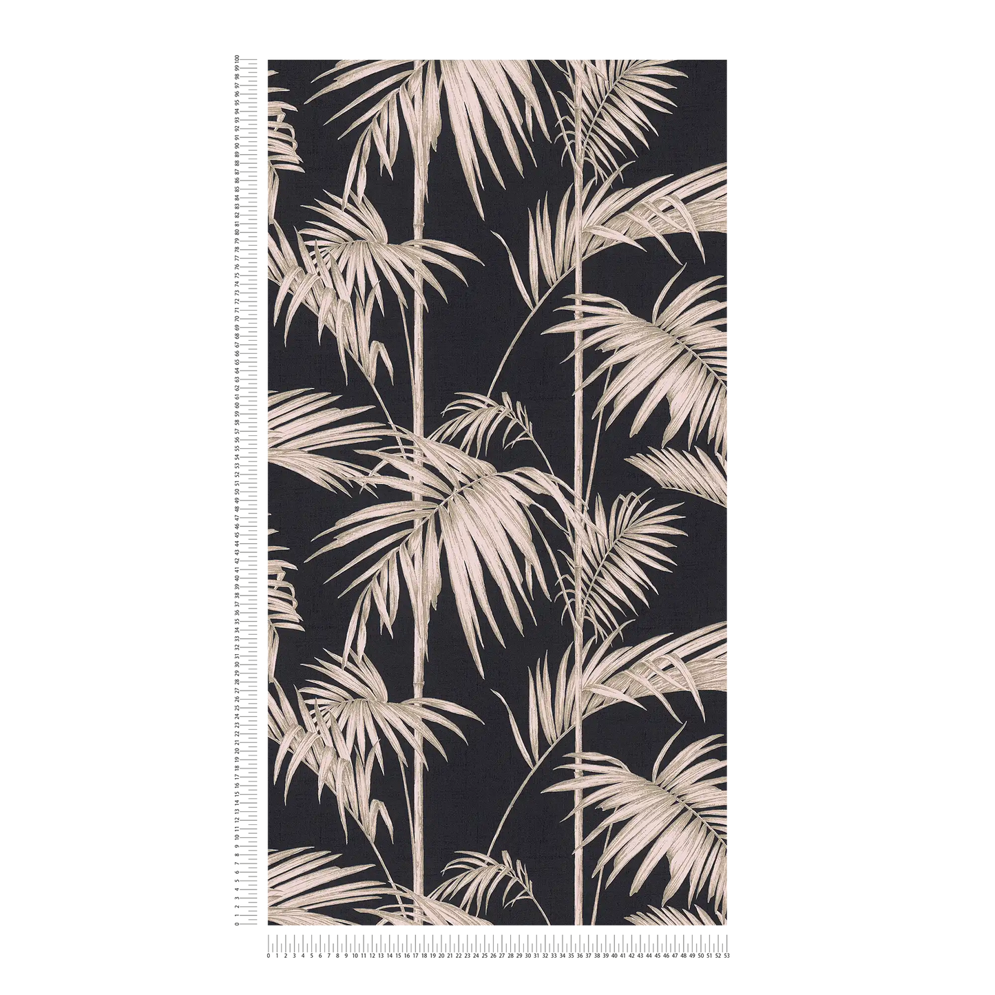Lola Palm Wallpaper - Blush-Black