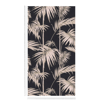 Lola Palm Wallpaper - Blush-Black